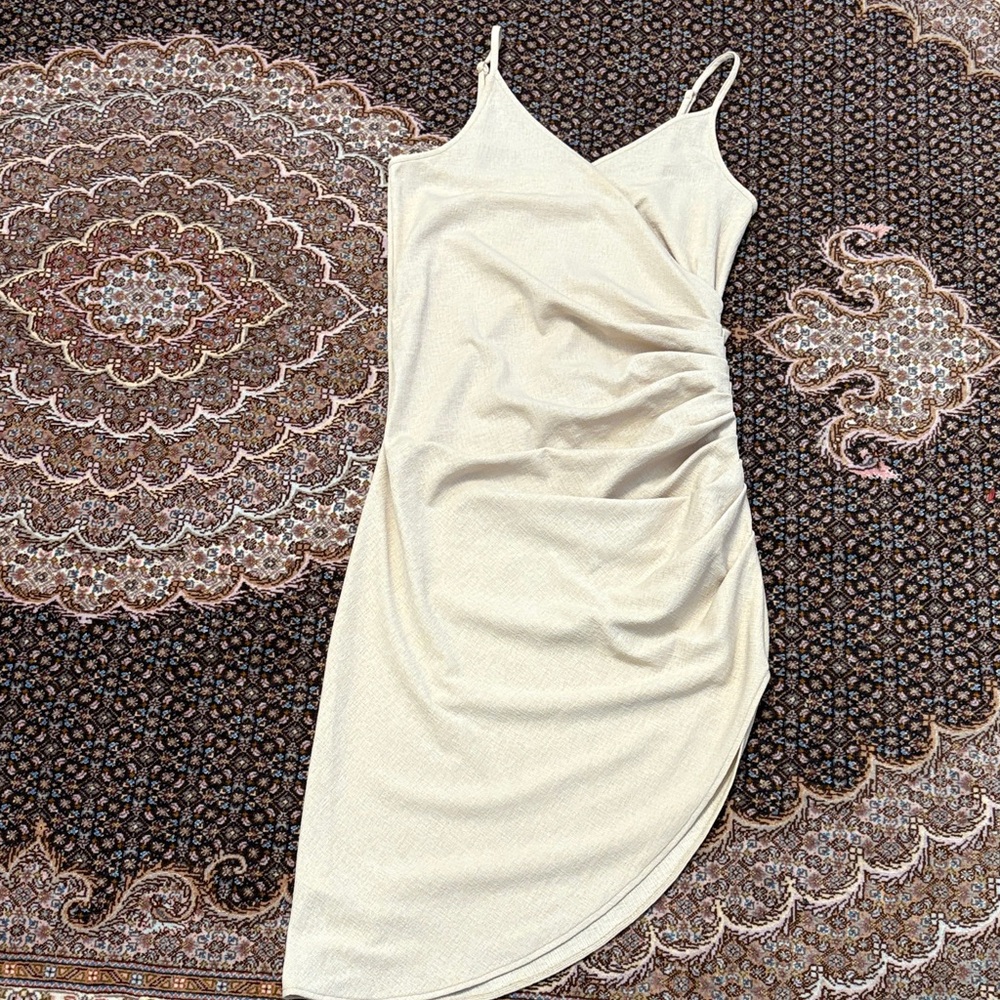 Mango Cream Midi Dress